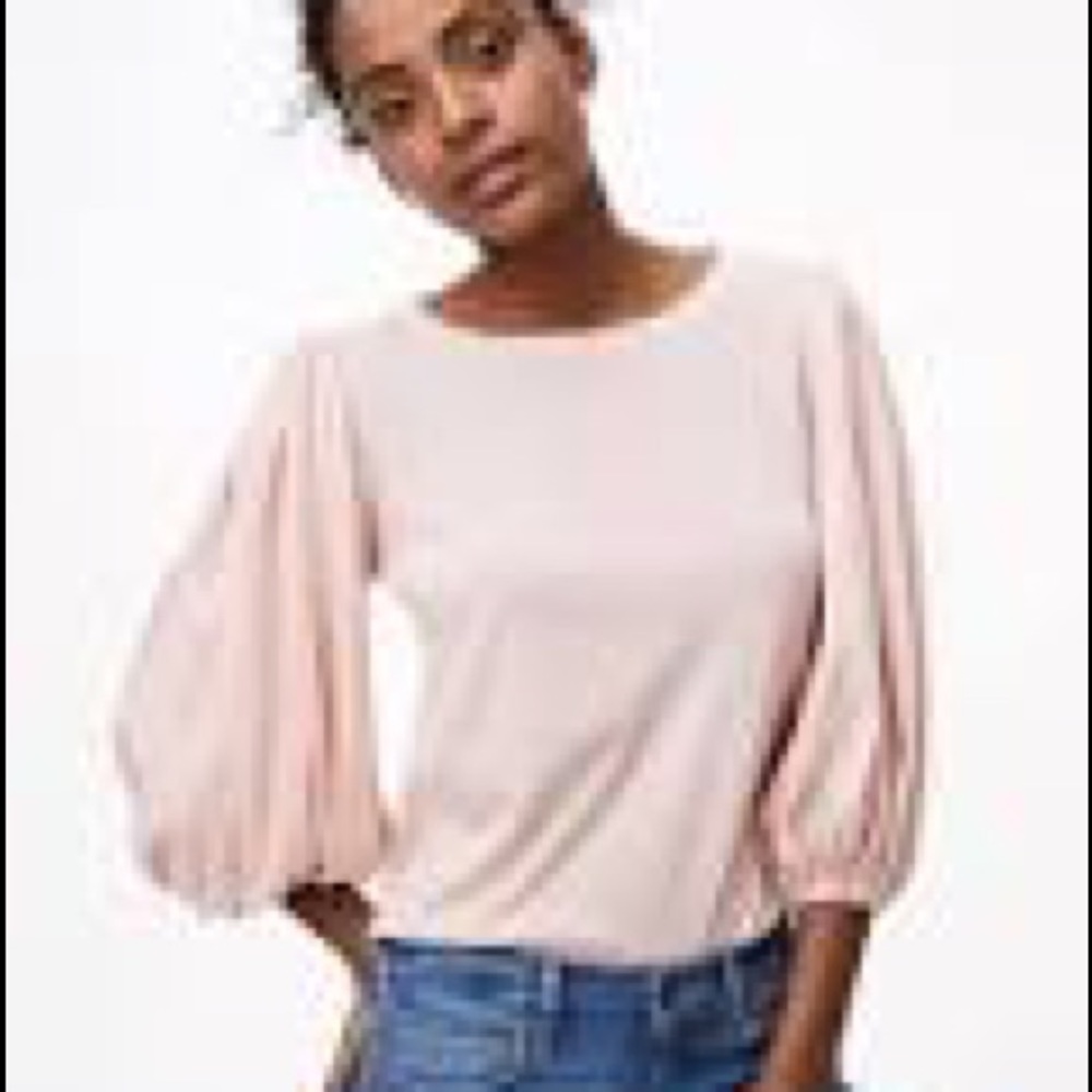 Pink balloon sleeve tee